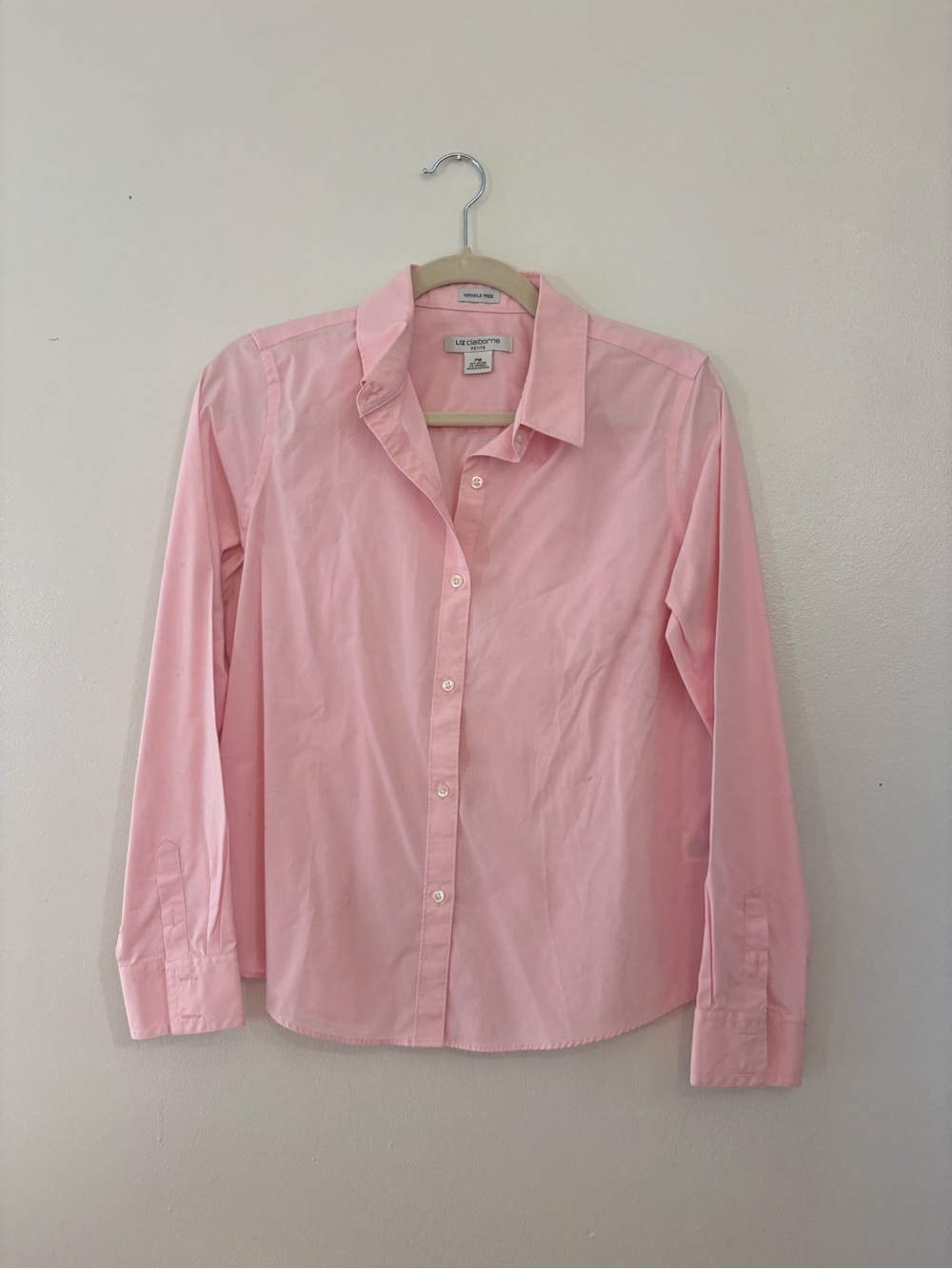 Liz Claiborne Light Pink Button-Down Shirt